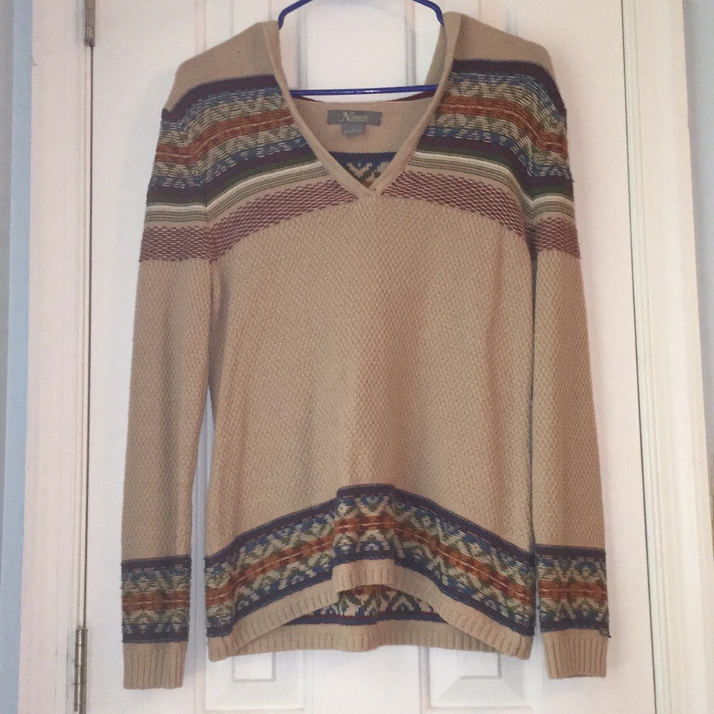 Hooded Multi Colored Sweater